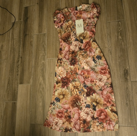 NWT Mestiza New York, dress Stretch crepe Vibrant Floral Dress. - Picture 5 of 10